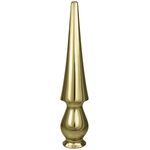8 in. Round Metal Spear Ornament Gold