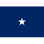 4ft. x 6ft. Navy 1 Star Admiral Flag w/ Lined Pole Sleeve