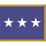 3ft. x 4ft. Air Force 3 Star General Flag Indoor w/ Fringe