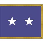 4ft. x 6ft. Air Force 2 Star General Flag Indoor w/ Fringe