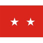 2ft. x 3ft. Army 2 Star General Flag w/Grommets