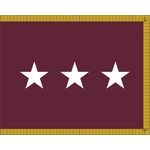 3 x 4ft. Army Medical 3 Star General Flag Parades/Display Fringed