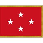 3ft. x 5ft. Marine Corps 4 Star General Flag Indoor w/ Fringe