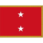 3ft. x 4ft. Marine Corps 2 Star General Flag Indoor w/ Fringe