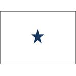 3ft. x 5ft. Navy 1 Star Admiral Flag Non-Seagoing w/Grommets