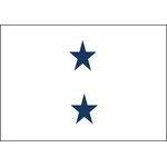 3ft. x 5ft. Navy 2 Star Admiral Flag Non-Seagoing w/Grommets