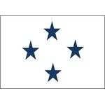 3ft. x 5ft. Navy 4 Star Non-Seagoing Admiral Flag w/ Lined Pole Sleeve