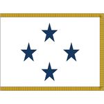 3ft. x 4ft. Navy 4 Star Non-Seagoing Admiral Flag Fringed