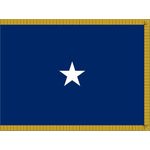 4ft. x 6ft. Navy 1 Star Flag for Display w/ Fringe