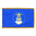 4.4ft. x 5.6ft. Air Force Flag Indoor Display with Antique Gold Fringe