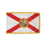 2ft. x 3ft. Florida Flag Fringed for Indoor Display