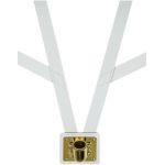 White Honor Guard Flag Carrying Harness w/Brass Cup
