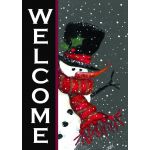 Snowman Welcome House Flag