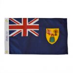 Size 7 Turks & Caicos Flag with Canvas Header & Brass Grommets