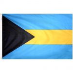 Size 7 Bahamas Flag with Canvas Header & Brass Grommets