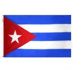 Size 7 Cuba Flag w/ Heading & Grommets