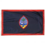 Size 7 Guam Flag with Canvas Header & Brass Grommets