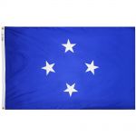 Size 8 Micronesia Flag with Canvas Header & Brass Grommets