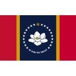 12 in. x 18 in. New Mississippi Flag with Header & Grommets