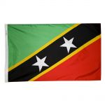 Size 7 St. Kitts-Nevis Flag with Canvas Header & Brass Grommets