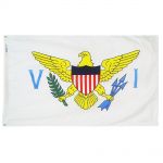 Size 7 US Virgin Island Flag with Canvs Header & Brass Grommets