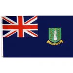 Size 8 British Virgin Island Blue Flag with Canvas Header & Brass Grommets