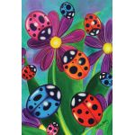 Colorful Ladybirds And Ladybugs Garden Flag