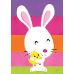 Fuzzy Bunny and Chick Garden Flag