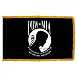 4ft. x 6ft. POW-MIA Flag DBL Face Parade & Indoor Display w/Fringe