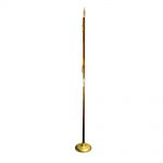 8 ft. Steel Pole Set w/Weighted Stand Gold Spear Cord & Tassel
