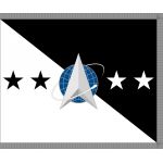 3ft. x 5ft. U.S. Chief of Space Operation Flag Pole Sleeve and Silver Fringe