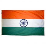 Size 7 India Flag with Canvas Header