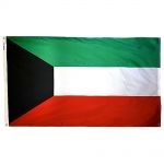 Size 7 Kuwait Flag with Canvas Header
