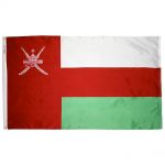 Size 7 Oman Flag with Canvas Header