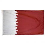 Size 7 Qatar Flag with Canvas Header