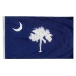 Size 7 South Carolina Flag with Brass Grommets