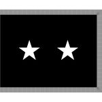 3ft. x 5ft. Space Force 2 Star General Flag Indoor w/ Fringe