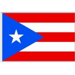 4ft. x 6ft. Puerto Rico Flag Heading & Grommets