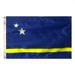 3ft. x 5ft. Curacao Flag with side pole sleeve and Gold Fringe