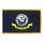 3ft. x 4ft. Navy Flag Pole Sleeve and Gold Fringe