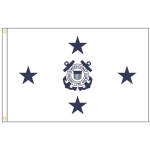 2ft. x 3ft. USCG 4 Star Admiral non Sea-Going Flag H&G