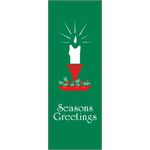 30 x 60 in. Holiday Banner Seasons Greetings Candle