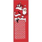 30 x 60 in. Holiday Banner Chimney Santa