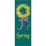 30 x 96 in. Seasonal Banner Spring Wreath
