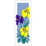 30 x 60 in. Seasonal Banner Iris