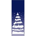 30 x 96 in. Seasonal Banner Snowy Pine Tree Captain