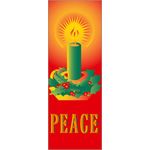 30 x 96 in. Holiday Banner Peace Candle