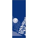 30 x 84 in. Holiday Banner Winter Scene Trees & Moon Ocean