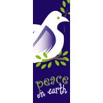 30 x 60 in. Holiday Banner Dove Peace On Earth