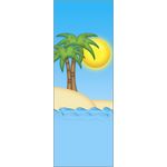 30 x 84 in. Seasonal Banner Palm Tree Summer